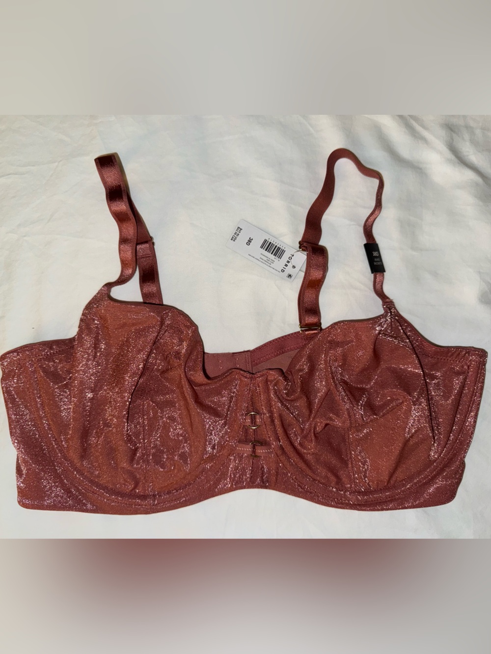 torrid Metallic Rose Balconette Underwire Shimmer Bra